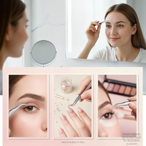 4in1 Precision Stainless Steel Tweezers For Eyelash Extensions, Hair Eyebrow Remove, Blackhead removal