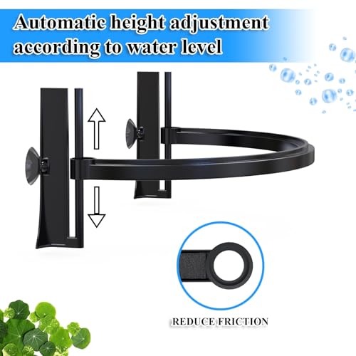 Floating Plant Corral for Aquarium, Fish Tank Accessories to Protects Duckweed from Filters, Automatically Adjusts Height According to Water Level, Suitable for All Duckweed and all aquariums(Style 2) - size: Style 2