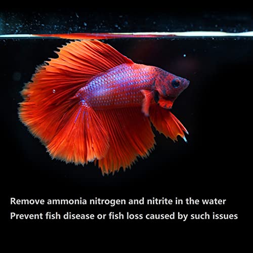 IOAOI PuriResin Aquarium Filter Media, Organic Filtration Resin, for Freshwater and Saltwater Fish Tank, Removes Driftwood Tannins, 100 ml, 5 Packs - size: 5 Packs