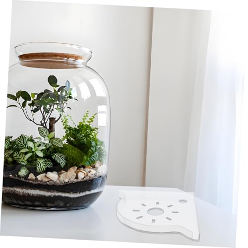VICASKY Fish Tank Corner Shelf Organizer for Aquarium Supplies Space Saving Storage Elegant Desktop Divider for Fish Food and Accessories Stable and Stylish Design - color: White