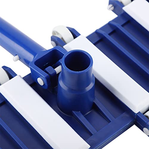 Fdit Swimming Pool Vacuum Brush, 38cm Wide Head with Soft for 1.5 Inch Hose Connector, Attaches to 1.25 Inch Extension Pole for Pool Spa Aquarium Cleaning