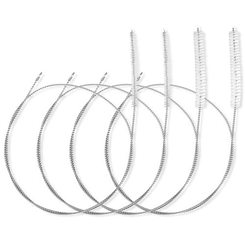 Ymapinc 4pcs 39.4 Inches Straw Cleaner Brush Extra Long, Extra Long Pipe Cleaners for Cleaning Straw, Tube, Pipe, Hose, Refrigerator Drain, Laboratory Catheter Brush, White