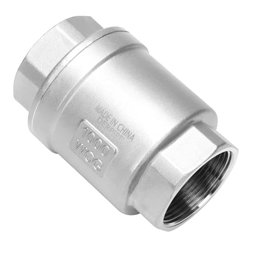 1-1/2 Inch Vertical Check Valve SUS304 Spring Loaded Check Valve in-line Low Cracking Pressure CF8M WOG 1000 - size: 1.5 Inch, style: Spring