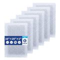 16x25 Replacement Filter Pads Compatible with SolaceAir Pristine Dynamic Air Cleaner 16x25x1 Carbon & Electrostatic Media White (6 Pack)