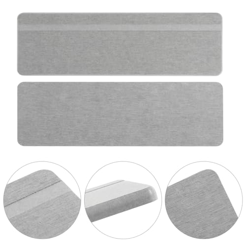 Cabilock 2pcs Quick-Drying Wash Mats for Bathroom Diatomite Mat Non-Slip Soap Holder - color: Grey
