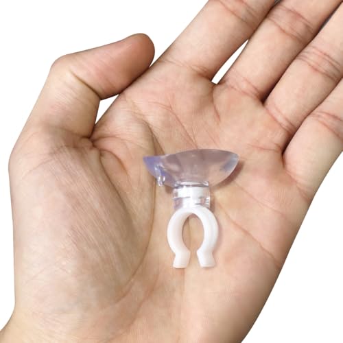 uxcell Aquarium Suction Cup Clips Airline Tube Holders Clamps for Fish Tank Clear 13mm 20Pcs - size: 13mm