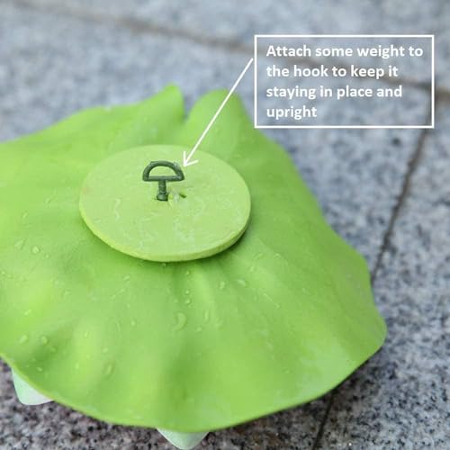 2Pcs Artificial Floating Foam Lotus Flowers White with Water Lily Pad Ornaments,for Patio Koi Pond Pool Aquarium Home Garden Wedding Party Holiday Decoration Water Gardens and Ponds