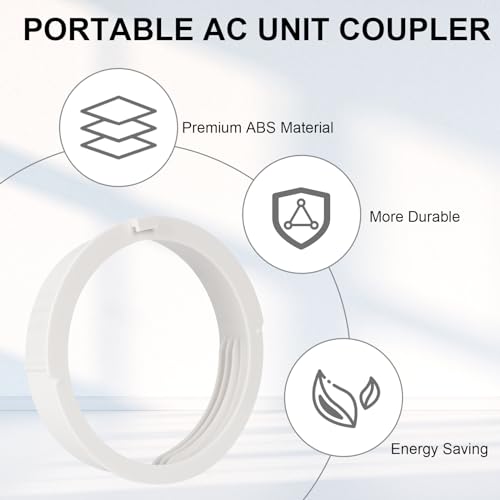 Portable AC Exhaust Hose Coupler 5.9 inch Air Conditioner Unit Vent Tube Connector Portable Air Conditioning Interface Adapter Accessories Parts (AA06) - style: AA06
