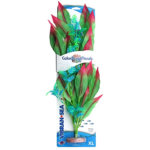 ColorBurstFlorals Amazon Sword XLarge Silk Aquarium Plant