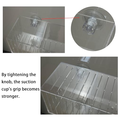 Aquarium Fish Breeding Box Suction Cups, 6pcs Clear Plastic Screws Suction Cup Replacement 4.5cm for Glass Tanks