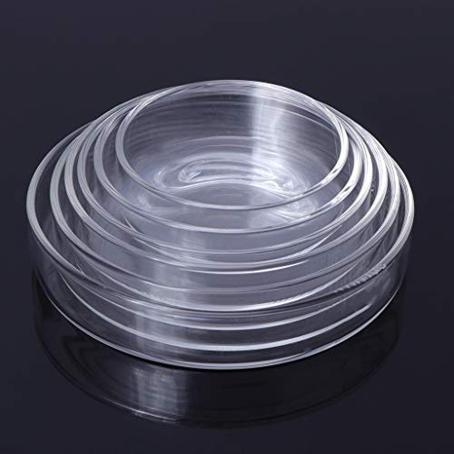 Shrimp Feeding Dish Clear Glass Bowls 3.9" 5" 2" 2.4" Round Tray Fish Tanks Aquarium Feeders Food B Cup Dish - size: L