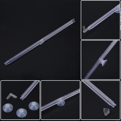 6 Pcs 4.13 Inch Aquarium Air Stone Bubble Bar Transparent Plastic Diffuser with Suction Cups for Fish Tank Oxygenation