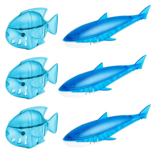 Leemone Humidifier Cleaner Float Shark & Fish -Humidifier Accessories Compatible with All Humidifiers and Fish Tanks(6 Pack) - color: Blue Fish-6p