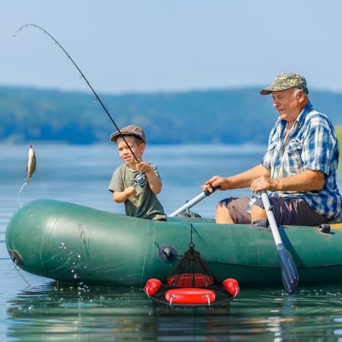 Large Collapsible Floating Fishing Basket 39 x 15.75 inch for Live Caught Fish Foldable Floating Fish Basket Net Bait for Bait Storage Cage for Keeping Minnows Shrimp