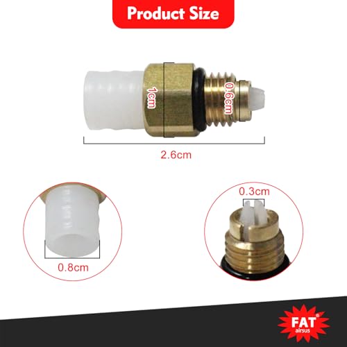 5Pcs Air Suspension Repair Kit M8 Air Valve Compatible with Mercedes-Benz W164 W221 W212 W211 W220 W251 Air Connector Tube Brass Fittings 1643200625 2123200358 2123200325 37126795013