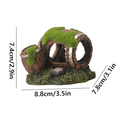 Decorative Shrimp Cave, Aquarium Corner Accessory, Tank with Rock Feature, Strong Resin Fish Shelter, Stylish Terrarium Decor with Natural Look, Freshwater Habitat Tool for Catfish and Axolotl - color: Small