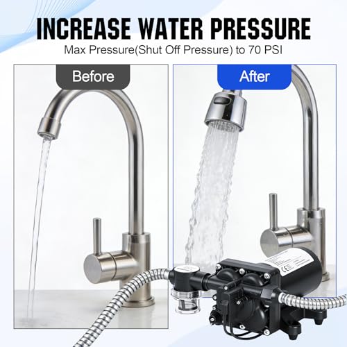 ECO-WORTHY 110V AC Fresh Transfer Diaphragm Water Pump On Demand 5.5GPM 70PSI High Pressure Water Booster Pump 110 Volt with Pressure Switch for Irrigation Garden Hose Sprinkler Home RV - size: 5.5GPM-70PSI-110V-Standard Package