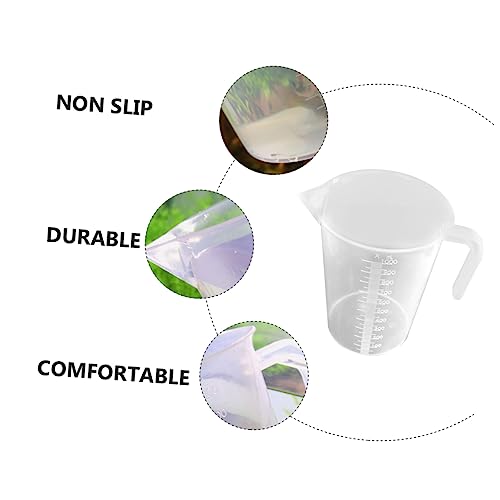 Garneck 1Pc Aquarium Scale Measuring Cup White Water Changing Tool for Fish Tanks Feeding Cup with Graduation for Liquid Dry Ingredients