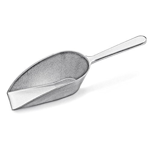 New Star Foodservice One-Piece Cast Aluminum Flat Bottom Bar Ice Flour Utility Scoop, 7-Ounce, Silver - size: 7-Ounce