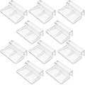 2026 New 10 Pack Transparent Aquarium Lid Clips for 6.3mm Glass,Rimless Fish Tank Cover Bracket Holder,Plastic Acrylic Top Support for Anti-Jumping and Secure Glass Covers