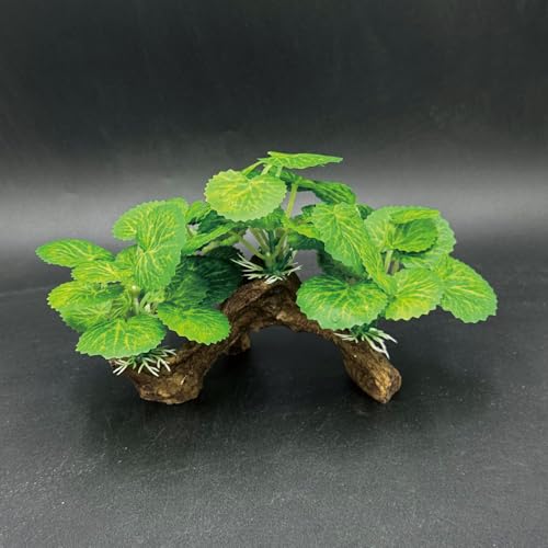 Fish Tank Decorations Aquarium Decor Ornaments Betta Silk Leaf pad Hammock Artificial Driftwood Cave Goldfish Bowl Accessories - color: Type-m