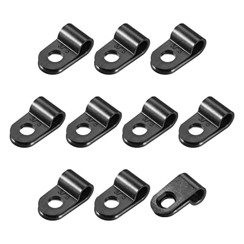 R-type Cable Clips Wire Management Clamp, [for Keeping Wire Neat ] - Nylon / 0.19-inch/Black / 30 Pcs - size: 0.19-inch