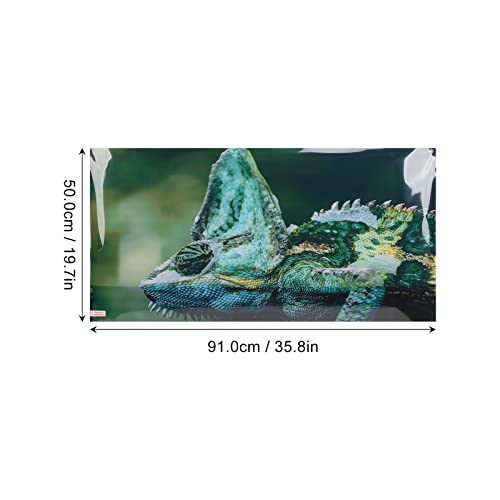 Aquarium Background PVC 3D Effects Fish Tank Decoration Picture, Self Adhesive Aquarium Sticker with Realistic Design, Non Durable Background for Freshwater (91 * 50CM) - size: 91*50CM