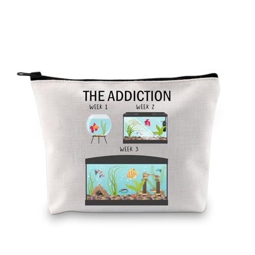 BDPWSS Fish Tank Lover Gift Aquarist Gift Aquarium Fish Addiction Gift Funny Fish Bowl Zipper Pouch For Fish Collector Gift (Week 123 bag)