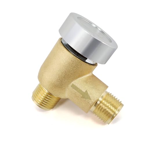 RV Vacuum Breaker Check Valve, Replace Leaking Vacuum Breaker on Black Tank Check Valve for RV Camper Trailer Flusher, 571-VAC-CHK-A Brass Breaker to Improve Freshwater