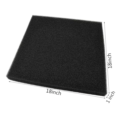 Aquarium Filter Bio Sponge Pad, Foam Sponges Filter Media, Cut fit it Filter Accessories for Fish Tanks and Ponds (18"x18"x1.6" (35PPI) 1 Pack) - size: 18"x18"x1.6" (35PPI) 1 PACK