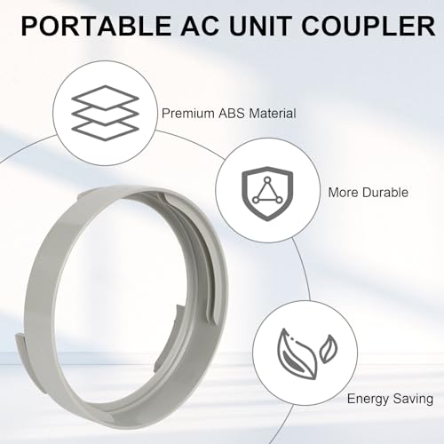 Portable AC Exhaust Hose Coupler 5.9 inch Air Conditioner Unit Vent Tube Connector Portable Air Conditioning Interface Adapter Accessories Parts (AA01) - style: AA01