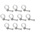 uxcell 10Pcs Double Wire Hose Clamp, 30-34mm Adjustable Stainless Steel Wire Hose Clips with M8 Bolt for Dust Collection Hose, Pump Hose Pipe - size: 30-34mm