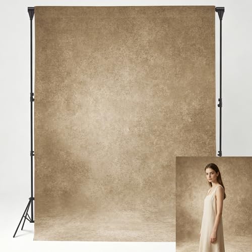 Beige Abstract Photography Backdrop 5x7ft,Vintage Photo Background for Professional Studio Portrait,Newborn Baby Shower,Maternity Shoots,Product Display,Backdrop for Content Creation & Live - color: Beige Textured, size: 5x7ft