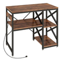 40-50 Gallon Fish Tank Stand with Power Outlet,Adjustable 3-Tier Aquarium Stand,660lbs Heavy Duty Terrarium Stand,Breeder Reptile Tank Stand Suitable for Home Office,36.6”×18.9” ×30.5”,Rustic Brown - color: Rustic Brown, size: 40-50gallon