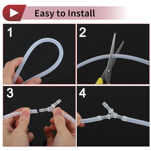 1 Set Aquarium Plastic Hose Barb Fitting 3/8" Hose ID Elbow Connectors Aquarium Tank Air Pump Hose Joints Clear PP - size: 3/8"-G3/8
