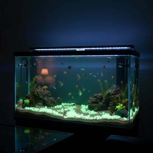 Shiny Stone Glow in The Dark Aquarium Neon Gravel Sand, Decorative Rocks for Fish Tank and Fairy Garden, Home Dec,305g/0.67lbs (8-15mm, Yellow Green) - color: Yellow Green, size: 8-15mm