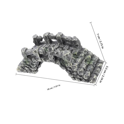 Beaupretty Mini Resin Arch Bridge Aquarium Decoration for Fish Tank Landscape, Tiny DIY Resin Bridge Model for Micro Scene and Turtle Basking Platform