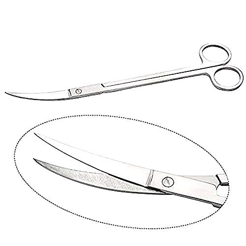 ONST Curved Scissors Long Aquatic Tools Feeding Tongs Aquarium Tank for Fish Tank Aquatic Plants Long Substrate Scissor Stainless Steel