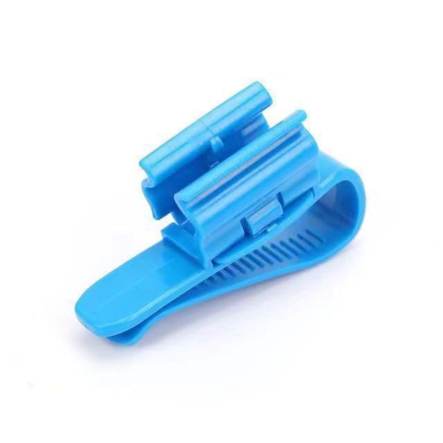 Fish Tank Water Pipe Fixing Clip, Cylinder wall Vertical Pumping Pipe Fixing Device, Aquarium Supplies Accessories (Blue) - color: blue