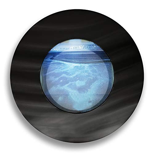Aussie Aquariums 2.0 Wall Mounted Aquarium - Porthole Brushed Black Fish Tank - color: Black, size: Porthole