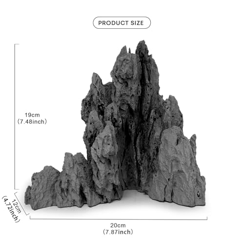 FZONE Resin Seiryu Stone Model Ph-Neutral Aquarium Rocks for aquascaping, Micro-Landscapes