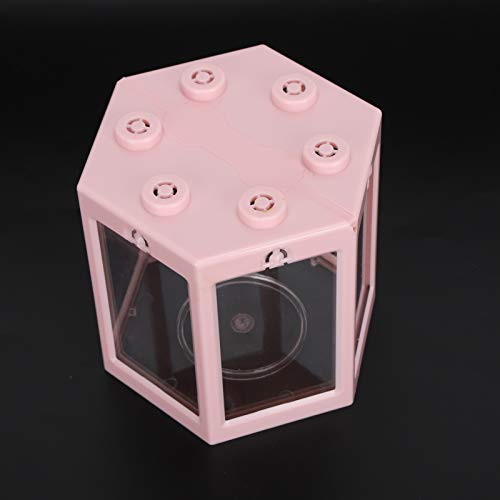 Mini Plastic Fish Small Hex Fish Portable Desktop Aquarium Fish Bowl for Office Home Decor