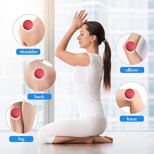 BBTO 4 Pieces Glass Cupping Set Glass Silicone Cupping Cups Massage Vacuum Suction Cupping Cups for Body Face Leg Arm Back Shoulder Muscle and Joint Pain (Red) - color: Red