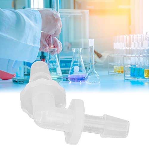12Pcs Premium Plastic Hose Barb Fittings Elbow Connector Right Angle Barbed Splicer Adapter for Aquarium Lab Tubing Durable PP Material (3.9mm) - size: 3.9mm