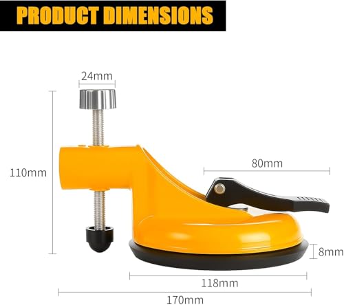 Adjustable Height Setter-Professional Countertop Leveling Tool, Floor Gap Fixer Tool, Adjustable Powerful Vacuum Suction Stone Seam Leveler for Granite, Marble & Quartz, Precise Use (Red,1 Pcs)