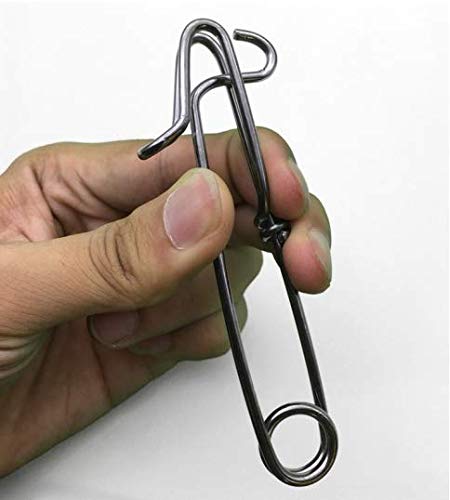 5pcs Longline Fishing Snap Clips Stainless Steel Floatline Tuna Clips 4 Sizes - size: 2.6mmx4.0inch-5pcs