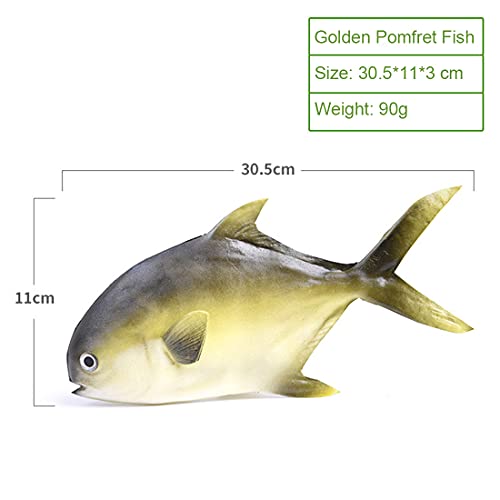 3 Pieces Lifelike Simulated Fish Set, Artificial Marine Seafood Model for Home Decoration, Aquarium Landscape, Stage Drama & Photography Props