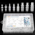 40pcs Hose Barb Fitting, Plastic Hose Barb Reducing Fittings Assortment,Barbed Reducer For Air Gas Water Liquid Line Catheter Tube Pump Adapters
