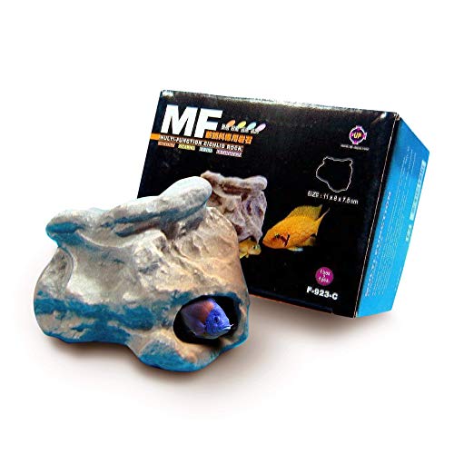 CORISRX DR. Moss Aquarium Decorations Cichlid Stone Marine Rock Cave Decor Decorative Fish Tank Freshwater Saltwater for Small Girls Tiny Turtle Reptile