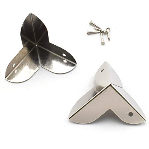SDTC Tech 12-Pack Mini Jewelry Box Corner Protectors Metal Edge Guard Cover - Silver - color: Silver